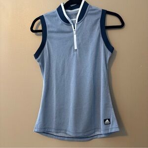 Adidas Women's Blue Sleeveless Polo